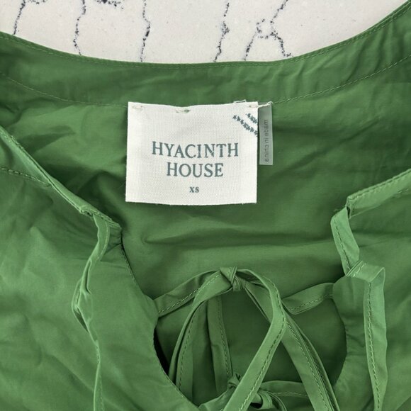 Tuckernuck Hyacinth House  Forest Green Ruffle Nadia Blouse - Picture 4 of 4